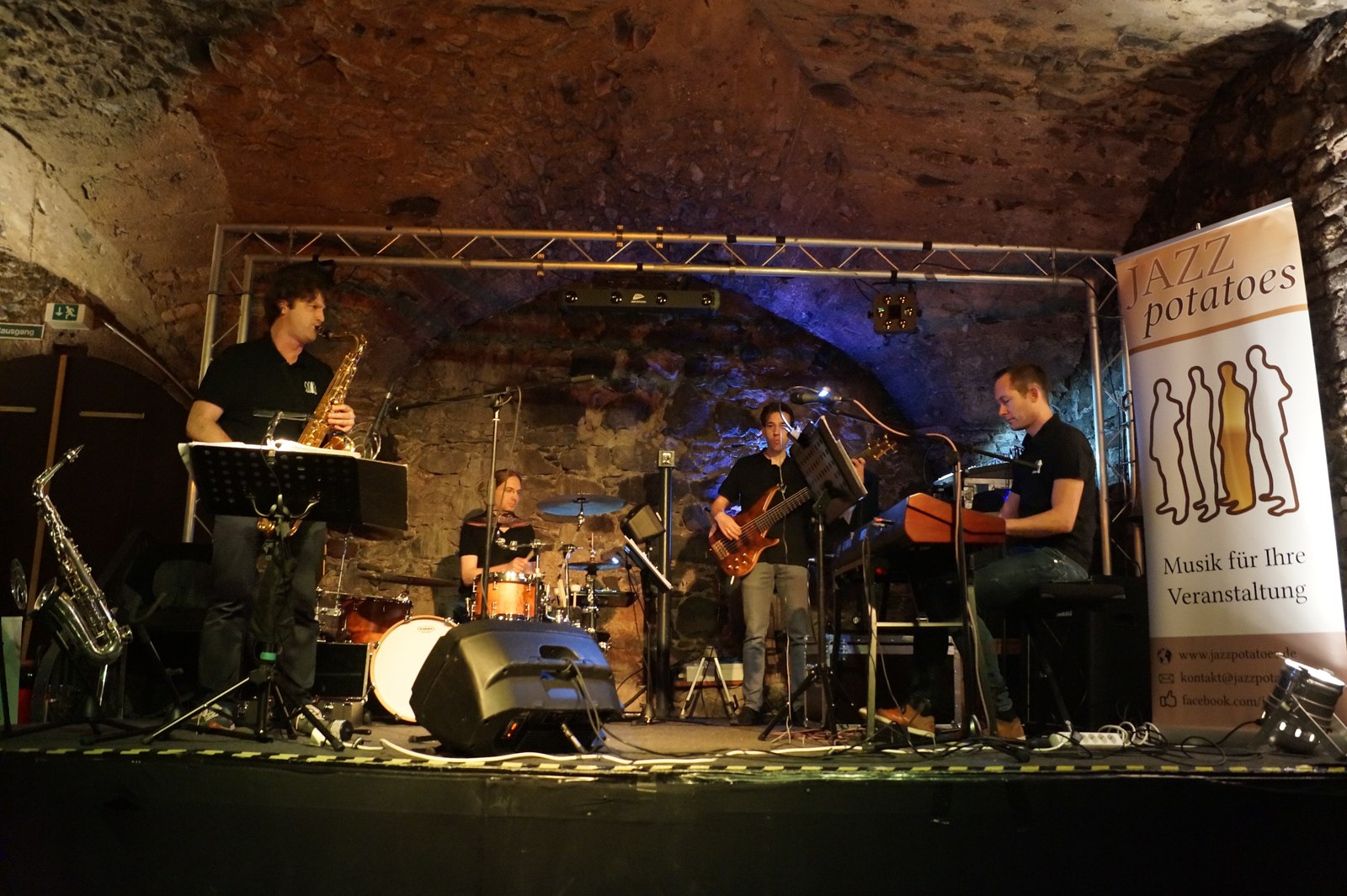 The Jazzpotatoes live auf der Bühne